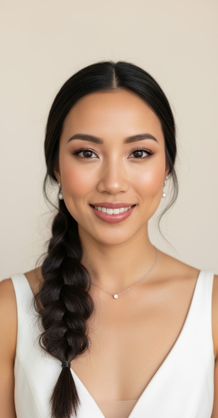 After Bridal Fishtail Braid